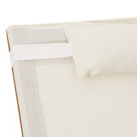 Ligbed Met Kussen Textileen En Massief Populierenhout Wit