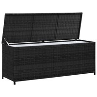 Tuinbox 150X50X60 Cm Poly Rattan Zwart