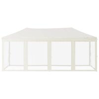 Partytent Inklapbaar Met Zijwanden 3X6 M Cr&egrave;mekleurig