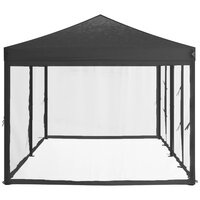 Partytent Inklapbaar Met Zijwanden 3X6 M Antracietkleurig