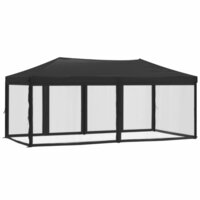 Partytent Inklapbaar Met Zijwanden 3X6 M Antracietkleurig