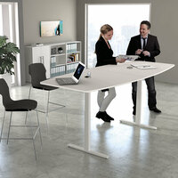 Zit sta Vergadertafel Teamwork  250x105cm wit