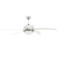 Plafondventilator Met Lamp 128 Cm Wit
