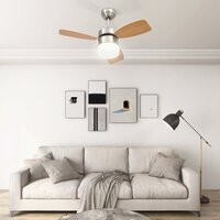 Plafondventilator Met Lamp Afstandsbediening 76 Cm Lichtbruin