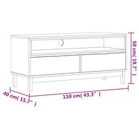 Tv-Meubel Oslo 110X40X50 Cm Massief Grenenhout