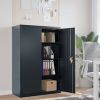 Archiefkast Marit Staal Antracietkleurig 90x40x140cm
