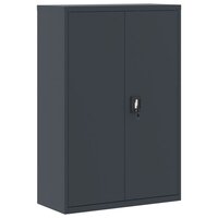 Archiefkast Marit Staal Antracietkleurig 90x40x140cm