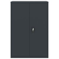 Archiefkast Marit Staal Antracietkleurig 90x40x140cm