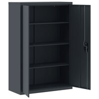 Archiefkast Marit Staal Antracietkleurig 90x40x140cm
