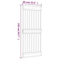 Schuifdeur Romke Met Beslag 85X210 Cm Massief Grenenhout