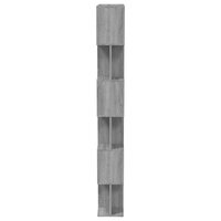 Boekenkast Roomdivider 80X24X192 Cm Bewerkt Hout Grijs