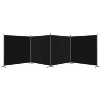 Kamerscherm Met 4 Panelen 698X180 Cm Stof Zwart