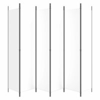 Kamerscherm Met 6 Panelen 300X220 Cm Stof Wit