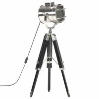 Vloerlamp Driepoot 69cm chroom met zwart hout
