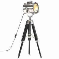 Vloerlamp Driepoot 69cm chroom met zwart hout