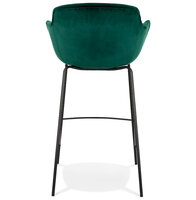 Barkruk Marvin met armleuningen stof velvet groen