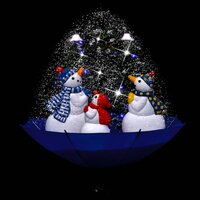 Kerstboom Sneeuwend met sneeuwpoppen 75 x 60 cm