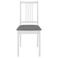 Eethoek Marga rond hout Wit 4 stoelen