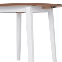 Eethoek Rosalin Mdf En Rubberwood Wit 5-Delig rond