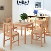 Eethoek Marcel Grenenhout blank 4 stoelen