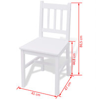 Eethoek Marcel Grenenhout Wit met 6 stoelen