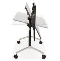 Bureau Flex 160x80 cm zwart met wielen inklapbaar