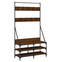 Kledingrek Met Schoenenrek Master 100X40X184 Cm bruin