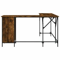 Bureau hoekbureau141X141X75 Cm Hout Gerookt Eikenkleurig