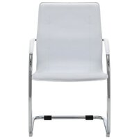 Bureaustoel Marniet swingchair kunstleer wit met chromen poten