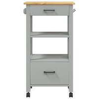 Keukentrolley Monza 48X40X90 Cm Massief Grenenhout Grijs