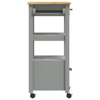 Keukentrolley Monza 48X40X90 Cm Massief Grenenhout Grijs