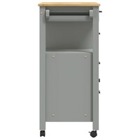 Keukentrolley Monza 84X40X90 Cm Massief Grenenhout Grijs