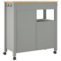 Keukentrolley Monza 84X40X90 Cm Massief Grenenhout Grijs