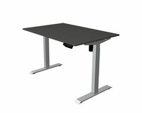 Kerkmann - Zit sta bureau Move-1 120x80cm antraciet - zilver poten - elektrisch
