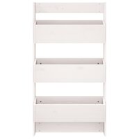 Plantenbak Margriet Wandmontage 3-Laags 60X18,5X110 Cm Grenenhout Wit