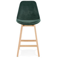 Counter chair barkruk Lars stof velvet groen met hout