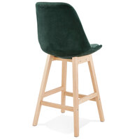 Counter chair barkruk Lars stof velvet groen met hout