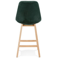 Counter chair barkruk Lars stof velvet groen met hout