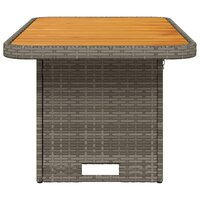 Tuintafel LIFT 90X55X71 Cm Poly Rattan En Acaciahout Grijs