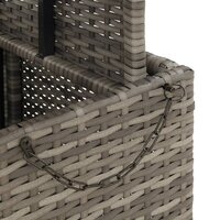 Tuintafel LIFT 90X55X71 Cm Poly Rattan En Acaciahout Grijs