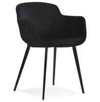 Eetkamerstoel Melvin stof velvet zwart