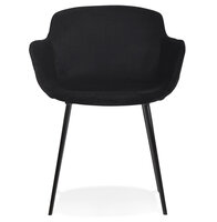 Eetkamerstoel Melvin stof velvet zwart