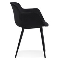 Eetkamerstoel Melvin stof velvet zwart
