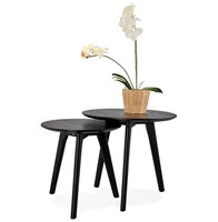 Salontafel set 2 tafels Espino zwart hout
