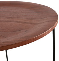Bijzettafel Oola rond 46cm walnoten hout