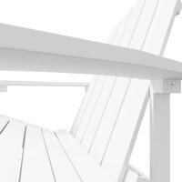 Tuinstoel Adirondack Met Voetenbank Hdpe Wit met voetensteun