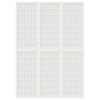 Kamerscherm Inklapbaar 3 Panelen Japanse Stijl 120 x 170 cm Wit