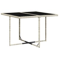 Tuinset Venus 4 stoelen Met Kussens Poly Rattan Lichtgrijs 