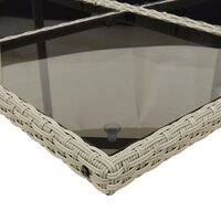 Tuinset Venus 4 stoelen Met Kussens Poly Rattan Lichtgrijs 