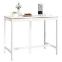 Bartafel Jazz Massief Grenenhout 140 x 80 x 110 cm Wit